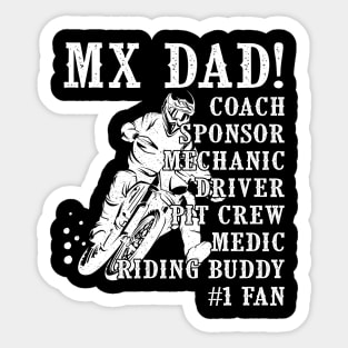 Motocross Mx Dad Riding Buddy Fathers Day Gift Sticker